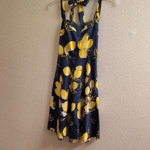 NEW Lemon Print Midi Dress HD